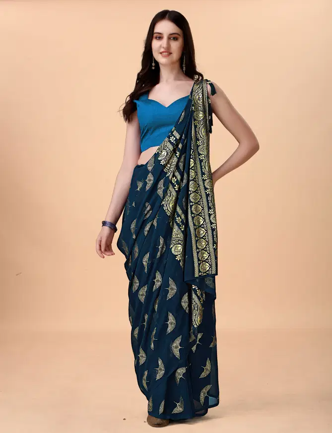 Dhruvi Butterfly Silk Designer Sarees Catalog